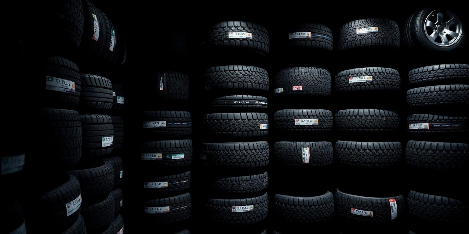 Wall of premium tyre brands
